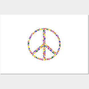 Floral Peace Sign - Discreet Gay Pride Posters and Art